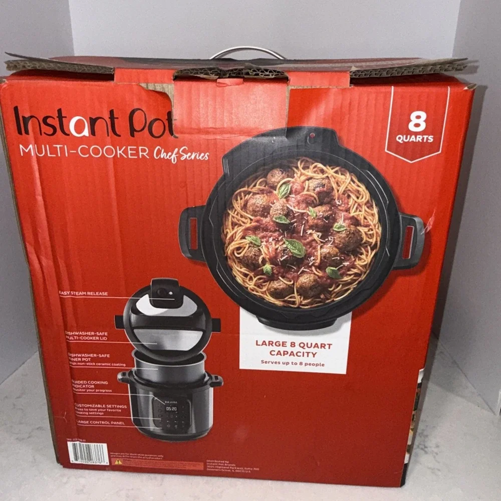 Instant Pot RIO Chef 8 Qt 7 in 1 Multi Cooker Pressure Cooker Black